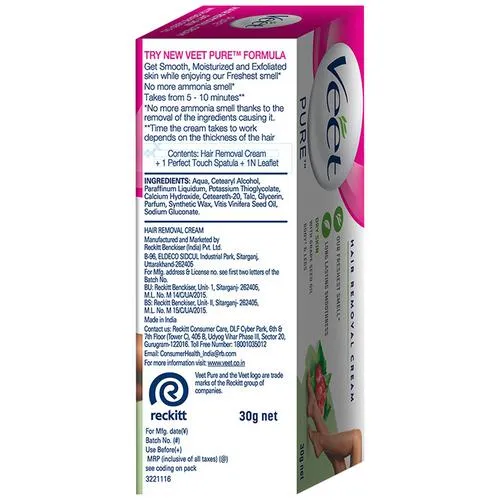 Veet Pure Hair Removal Cream  For Women 30 g view 2