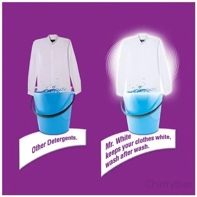 Mr White Detergent Washing Powder 500 g view 3