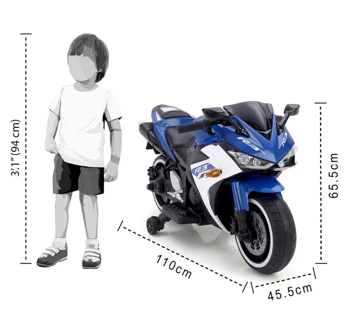 R3 Kids Battery-Powered Ride-on Motorcycle view 4