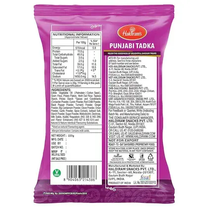 Haldirams Punjabi Tadka Namkeen 220 g view 2