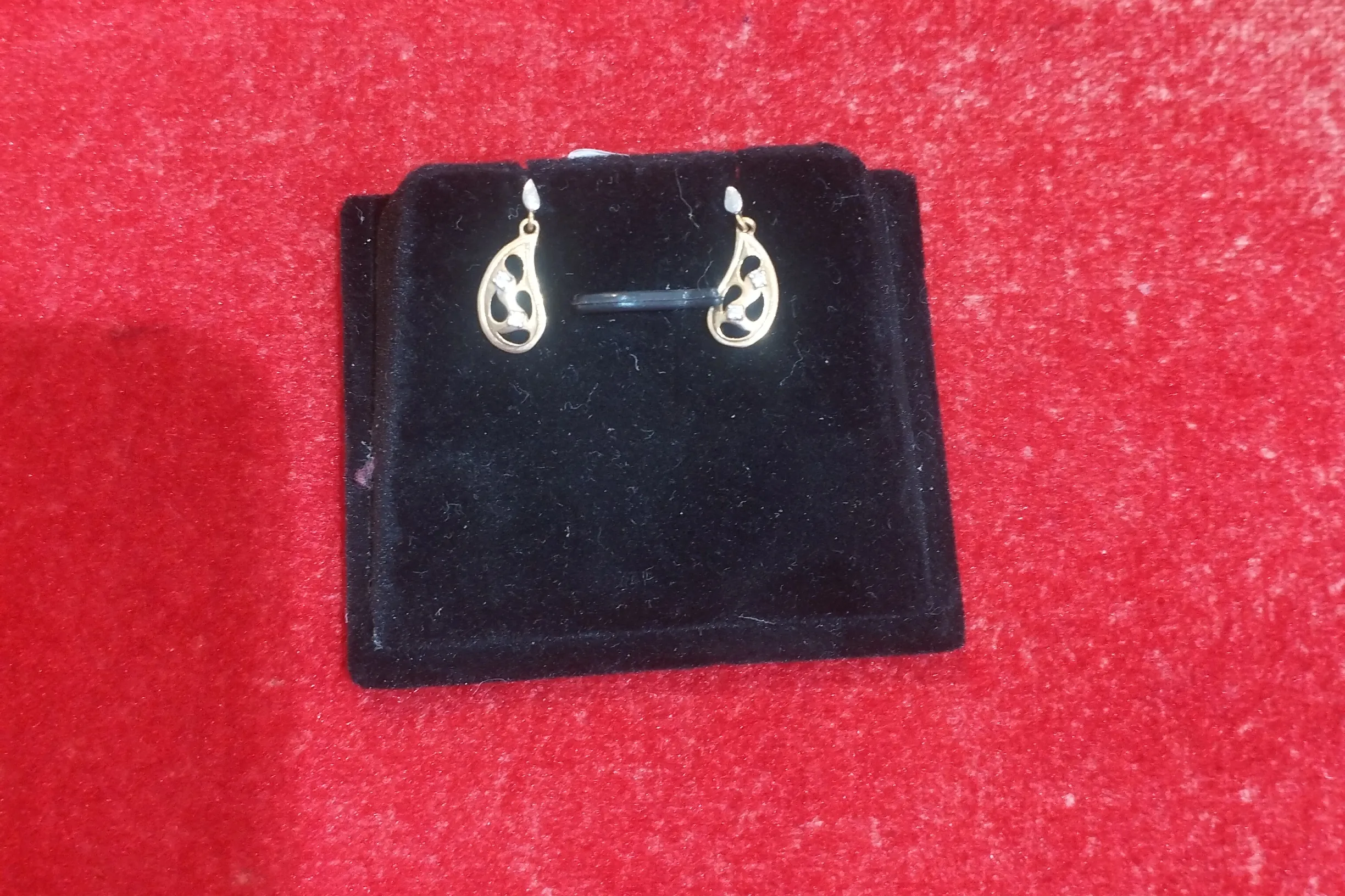 Gold Drop Earrings.. view 2