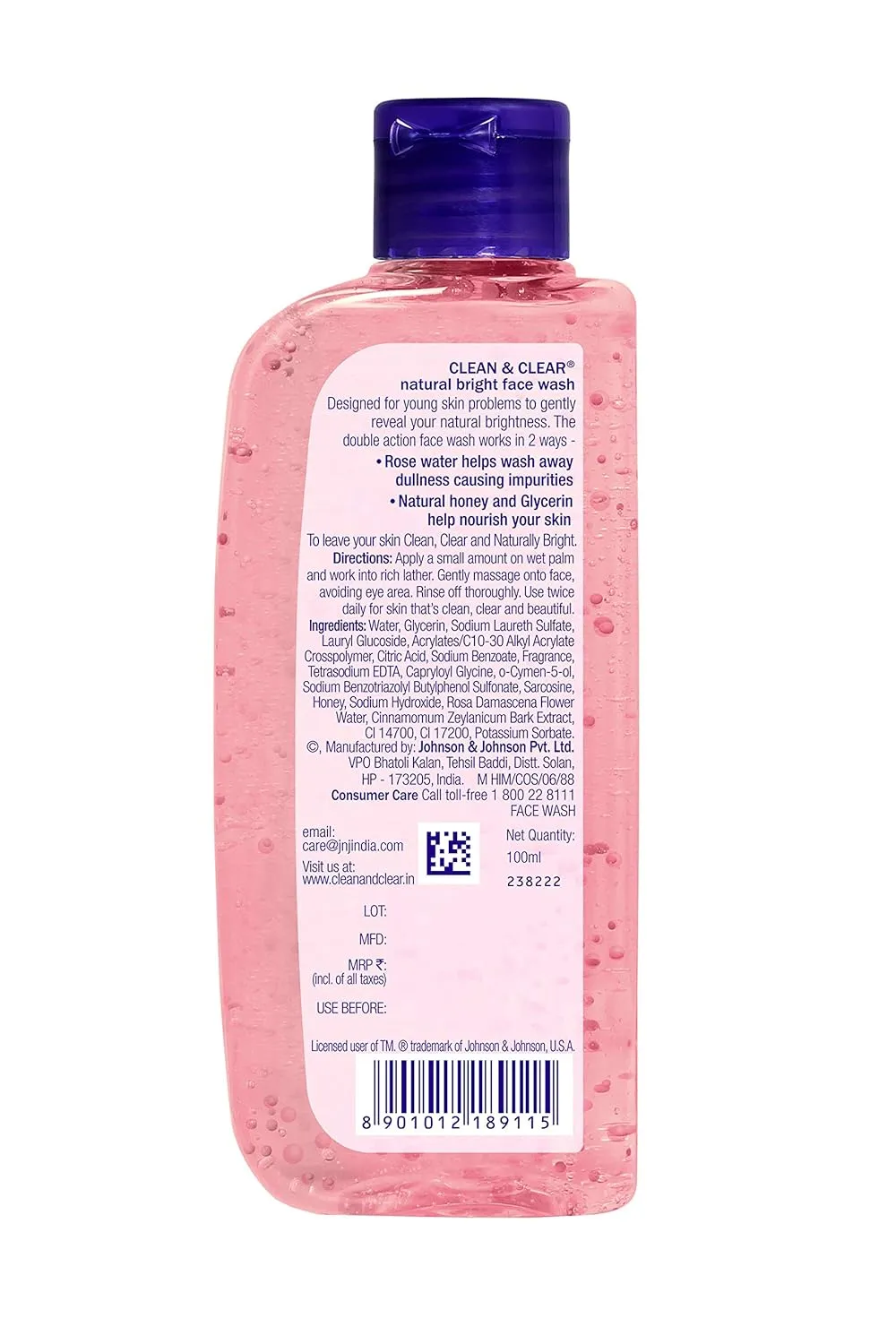 Clean & Clear Natural Bright Facewash 100 ml view 2