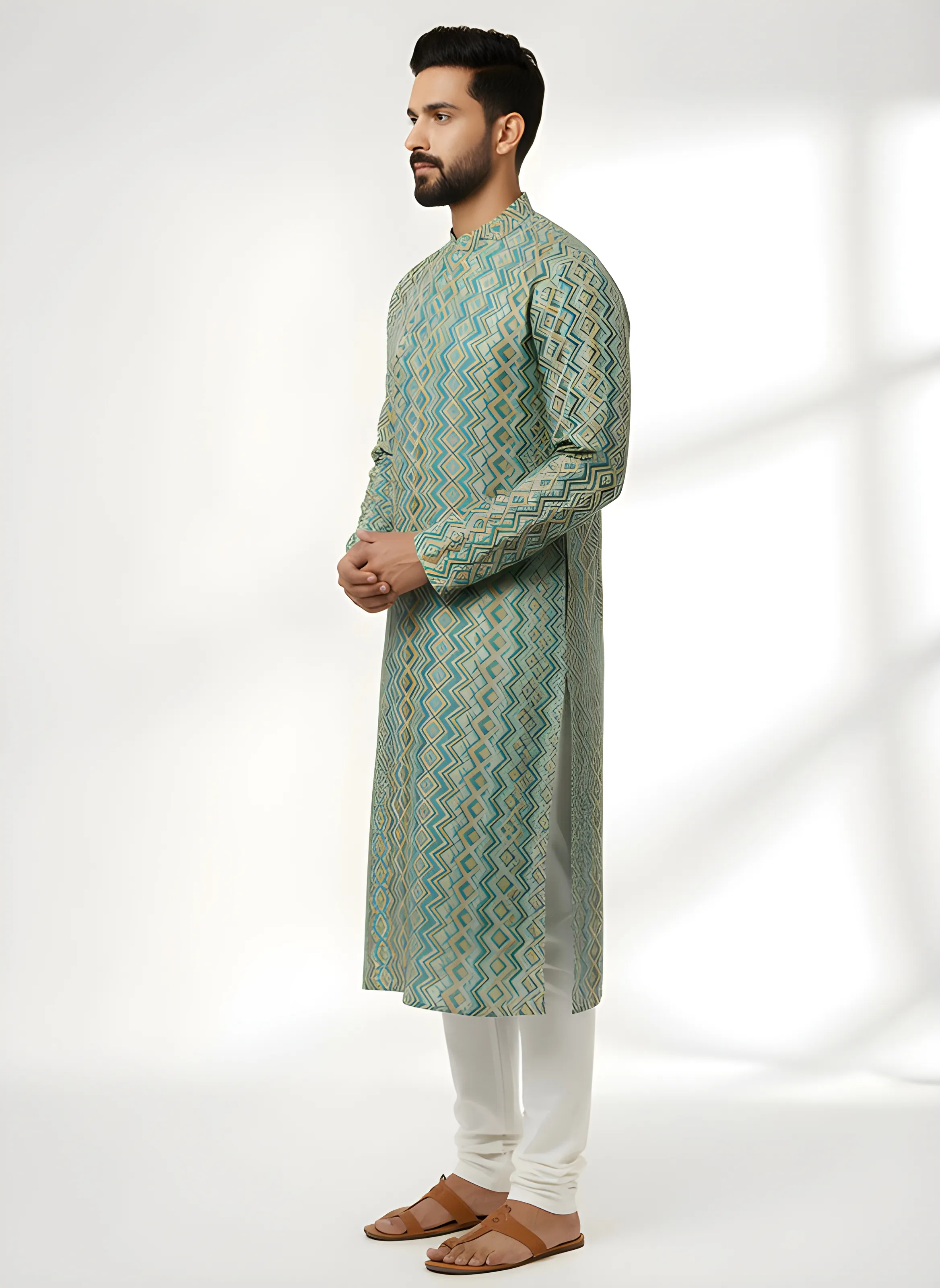 Mens Embroidered Kurta
