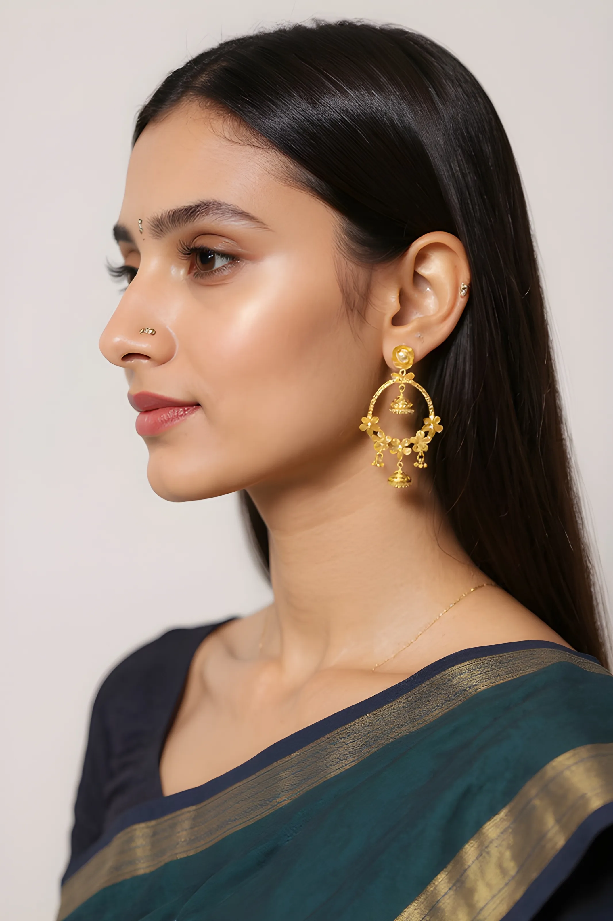 Gold Earrings 👌 view 2