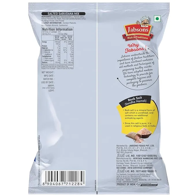 Jabsons Namkeen Salted Sabudana Mix 150 g view 2