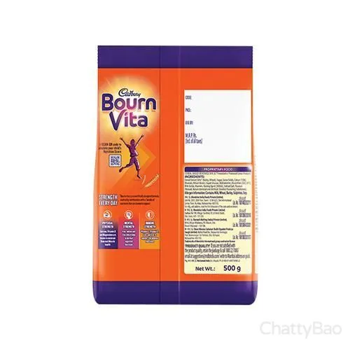 Cadbury Bournvita Chocolate Health Drink Pouch 500 g view 2
