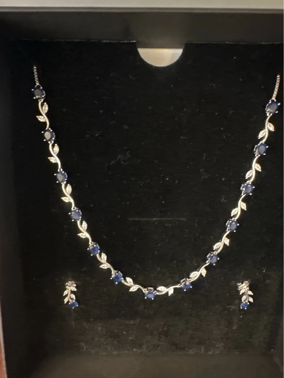 Sapphire and Diamond Necklace Set view 2