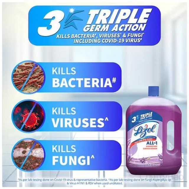 Lizol Disinfectant Surface & Floor Cleaner - Lavender 2 L view 4