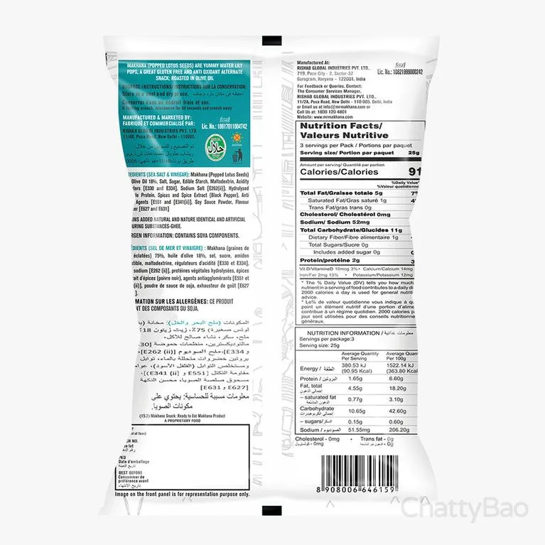 Mr Makhana Sea Salt & Vinegar 75 g view 2