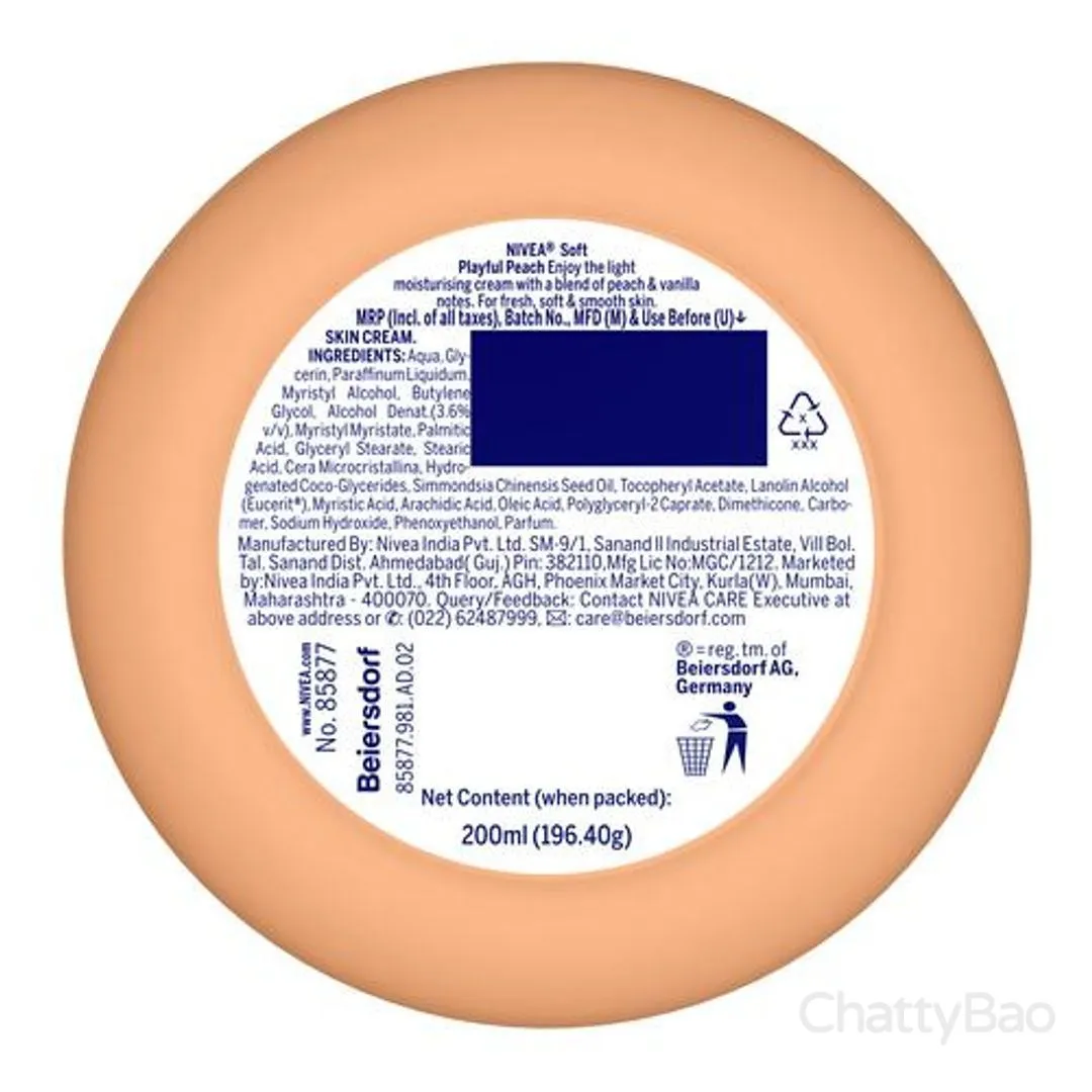 NIVEA Light Moisturizer Cream - Soft Playful Peach 200 ml view 3