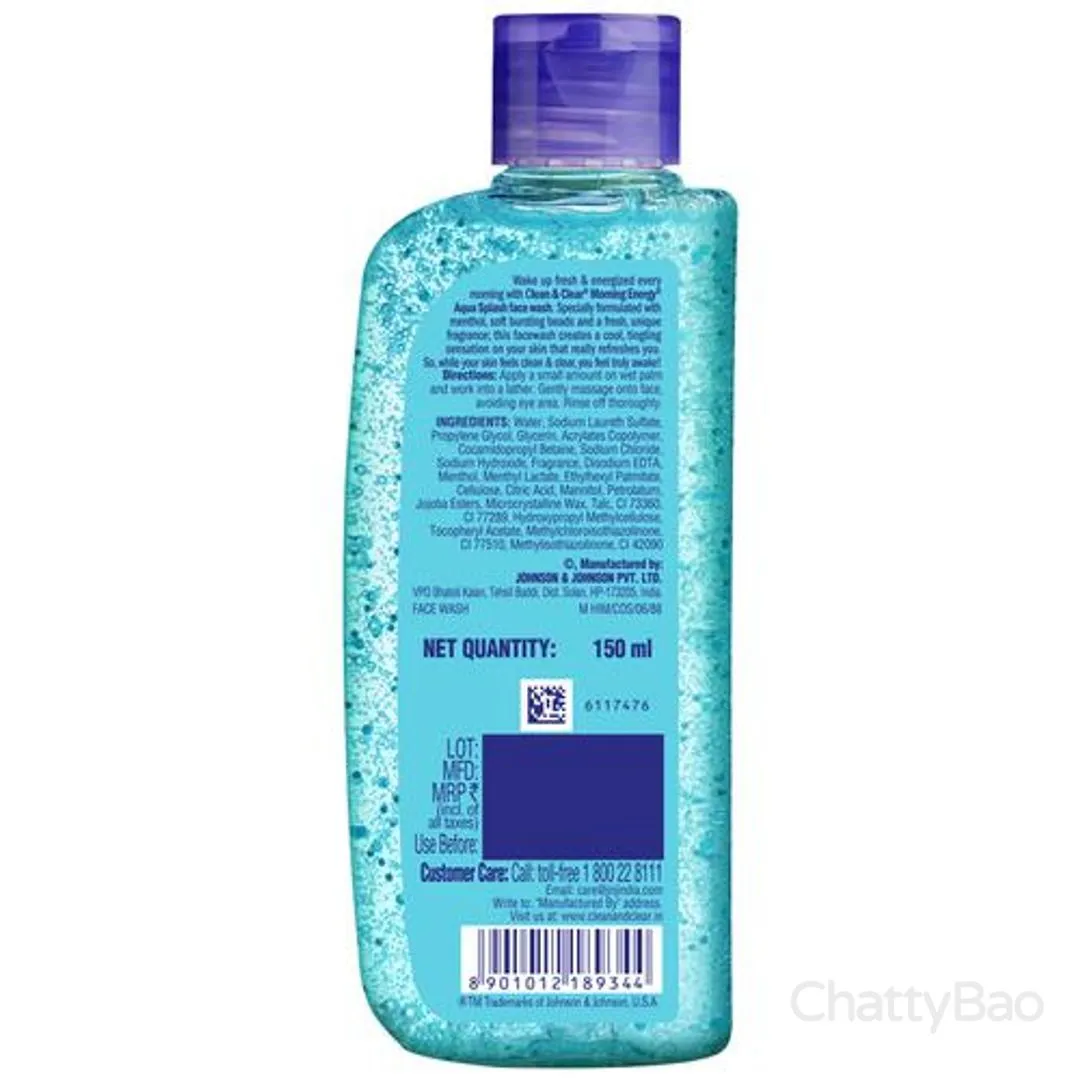 Clean & Clear Morning Energy Face Wash - Aqua Splash 150 ml view 2