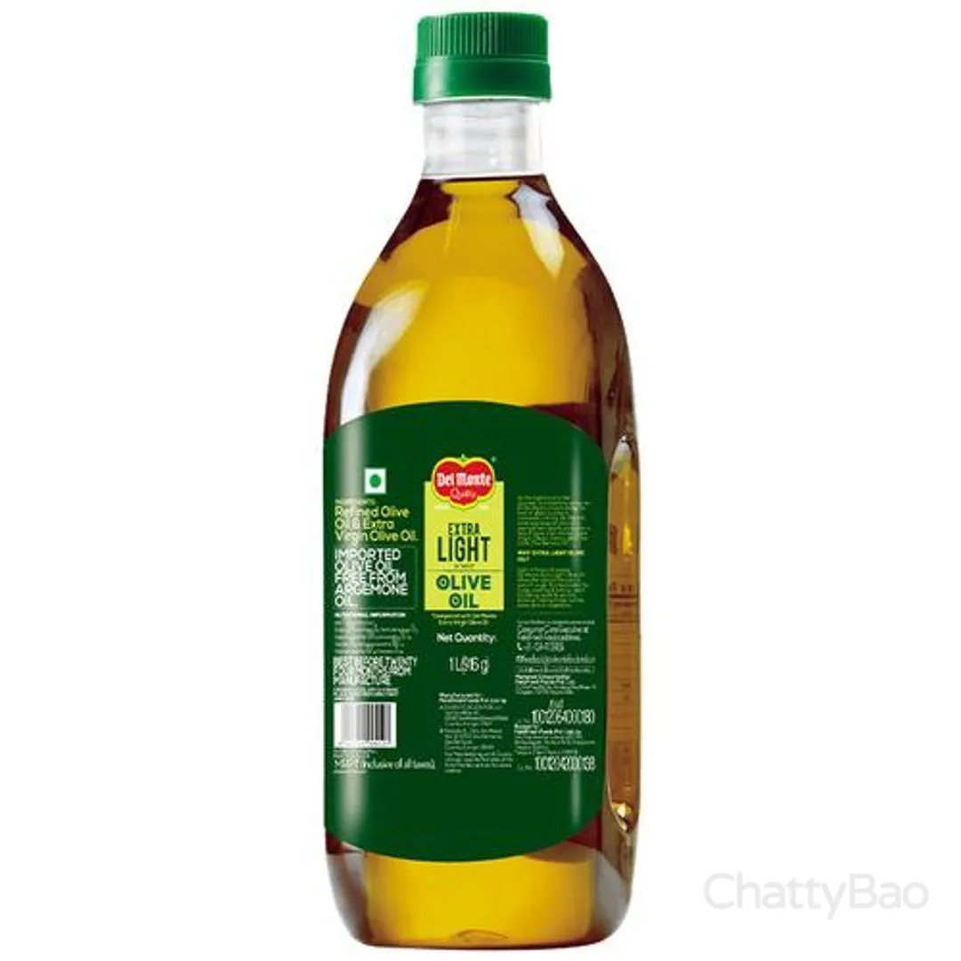 Del Monte Extra Light Olive Oil Bottle 1 L view 2