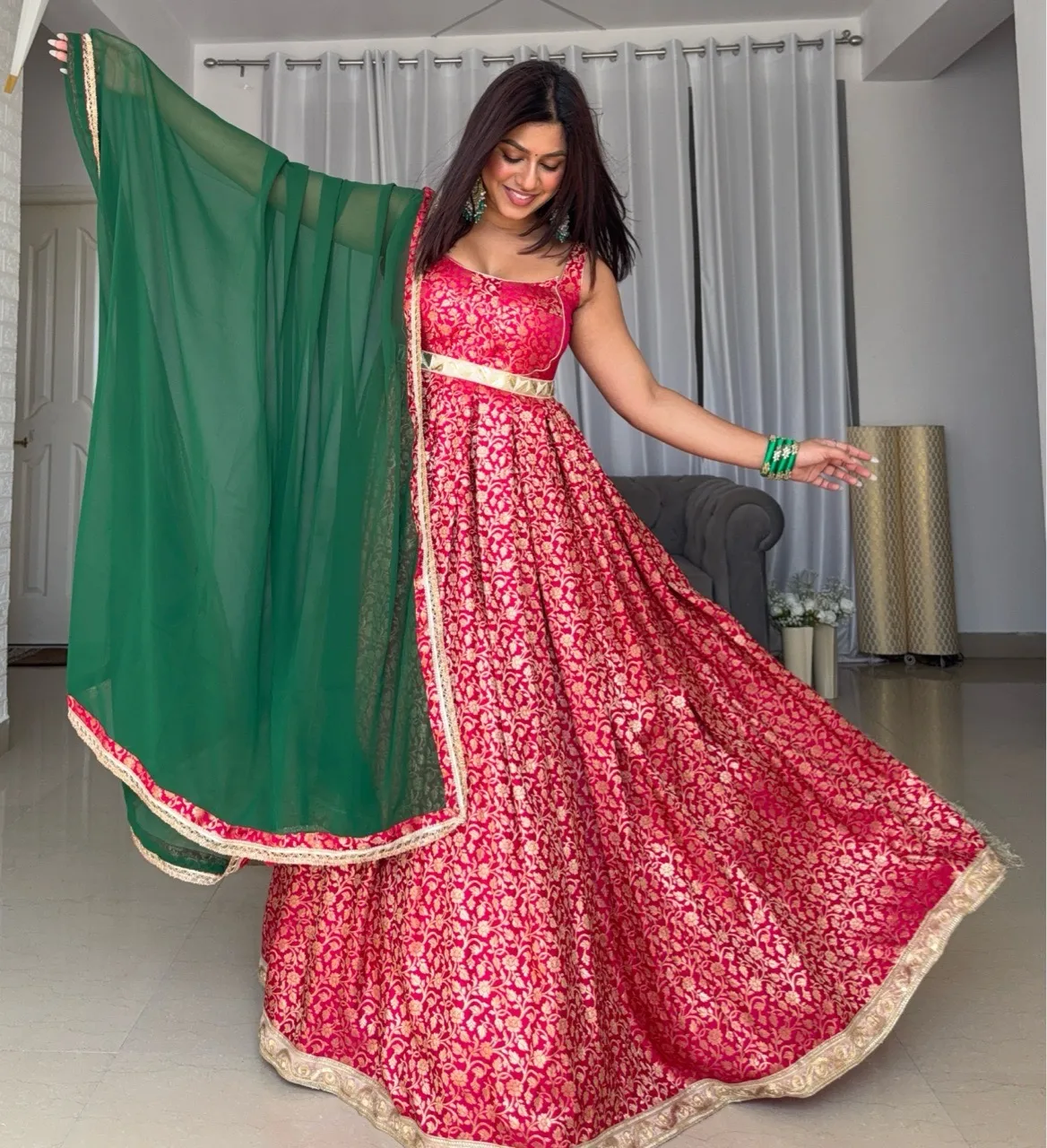 ‘Zarisha’ Anarkali - Pink view 3