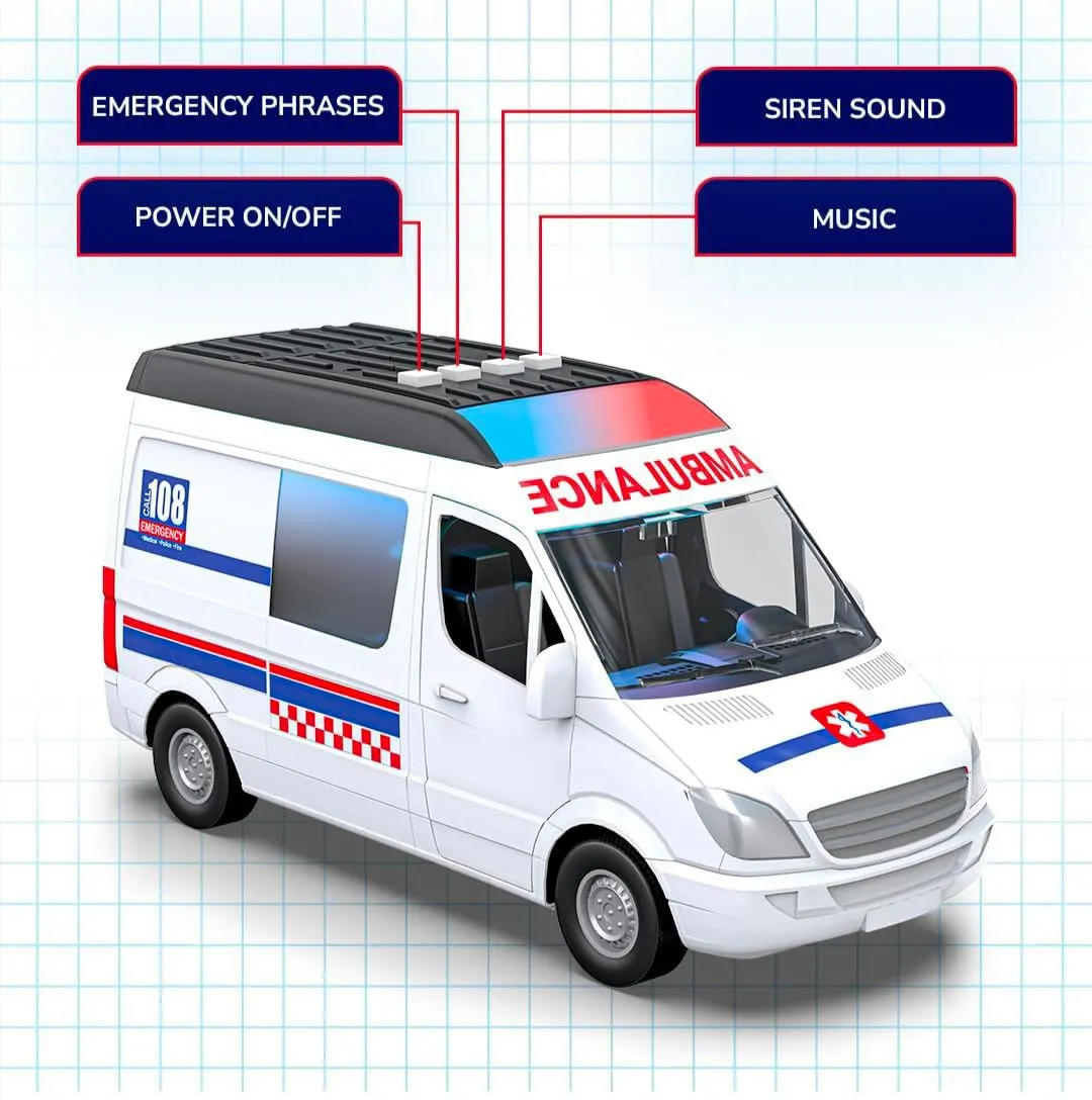 Friction-Powered Ambulance Toy view 4