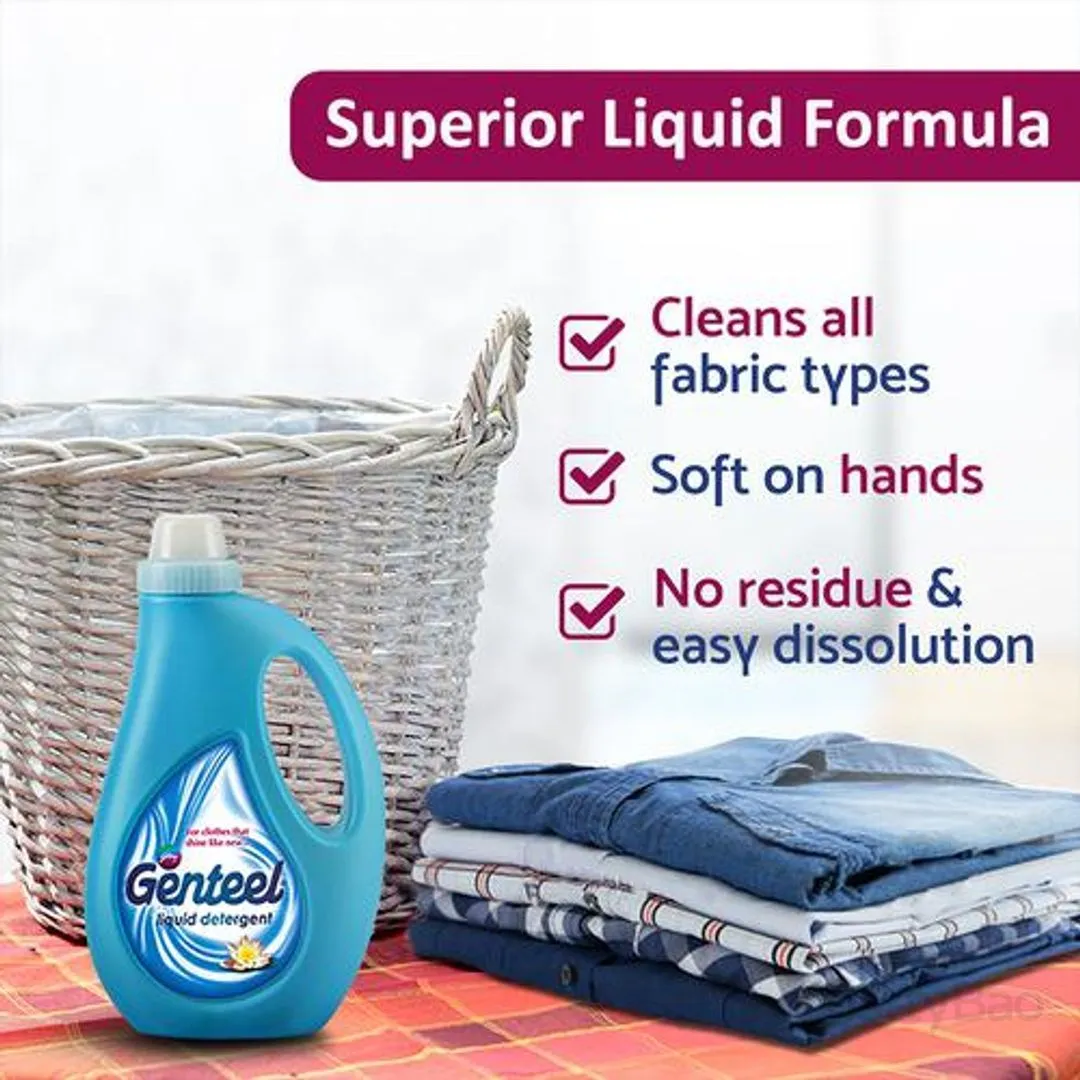 Genteel Liquid Detergent - Top & Front Load 2 Kg (Pack of 2) view 3