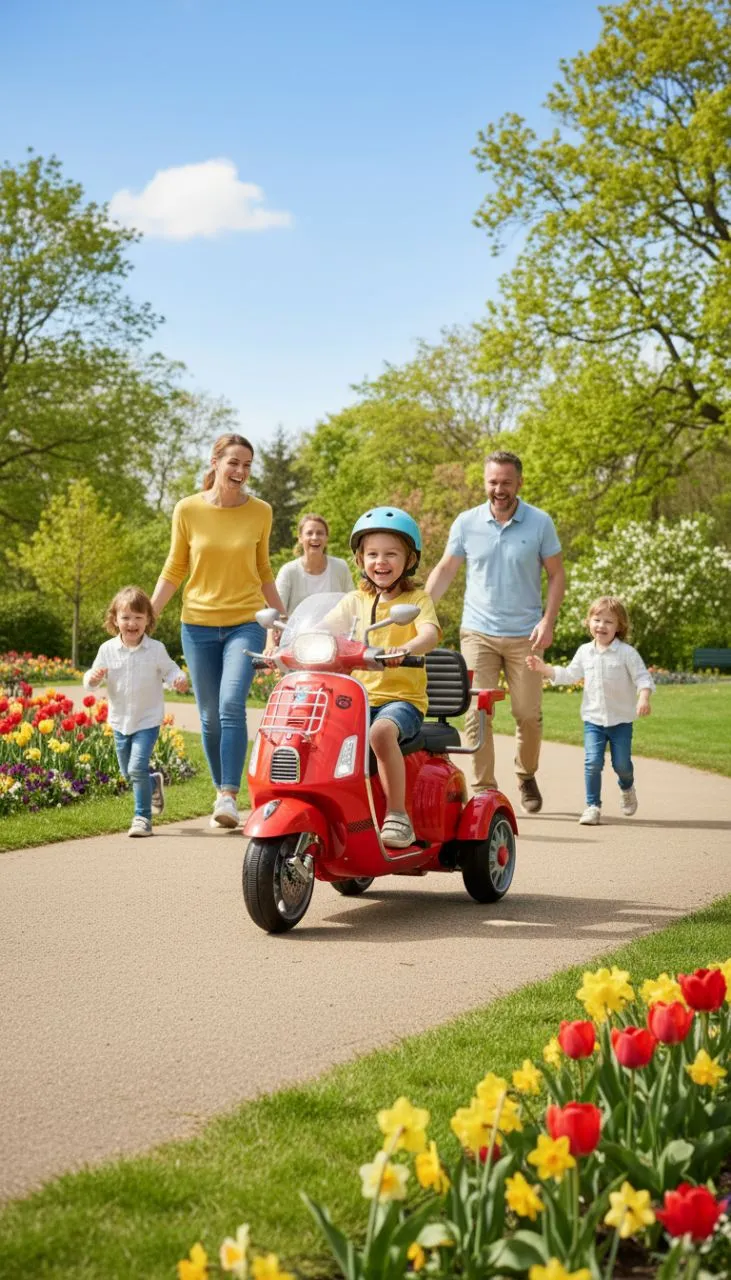 Red Electric Mobility Scooter view 2