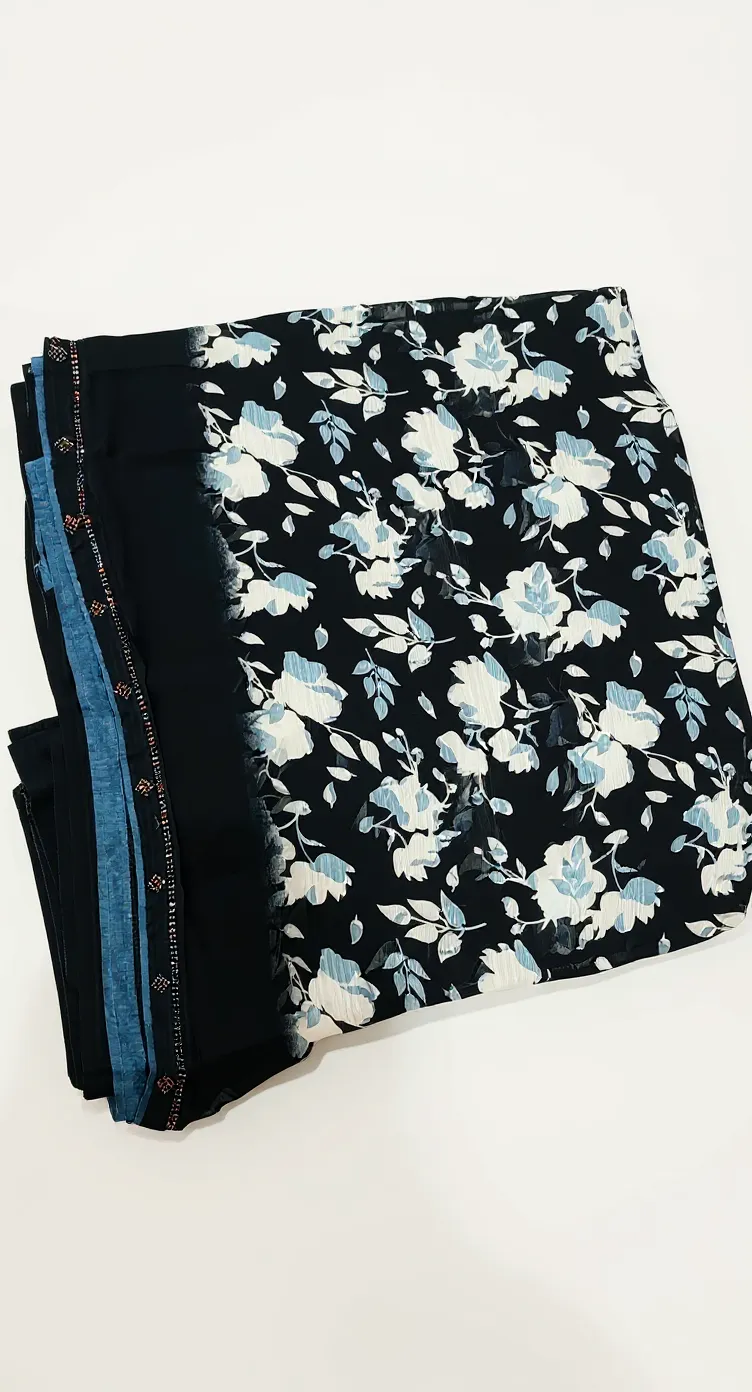 Floral Design Saree view 2