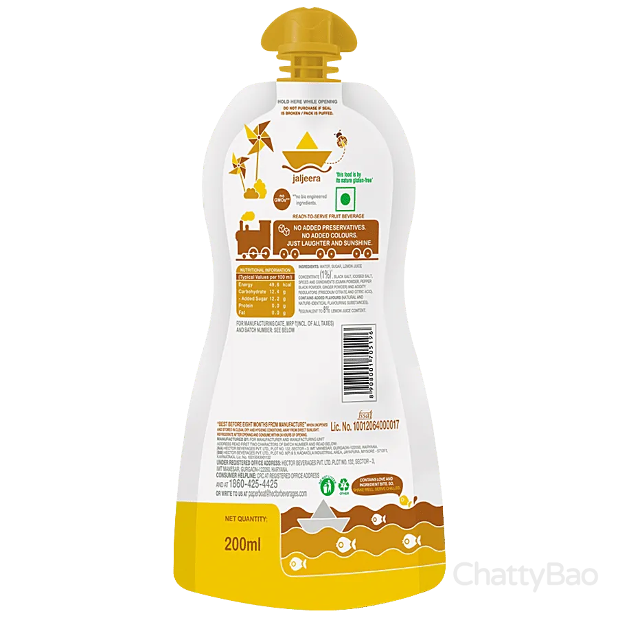 Paper Boat Jaljeera Drink 200 ml view 2
