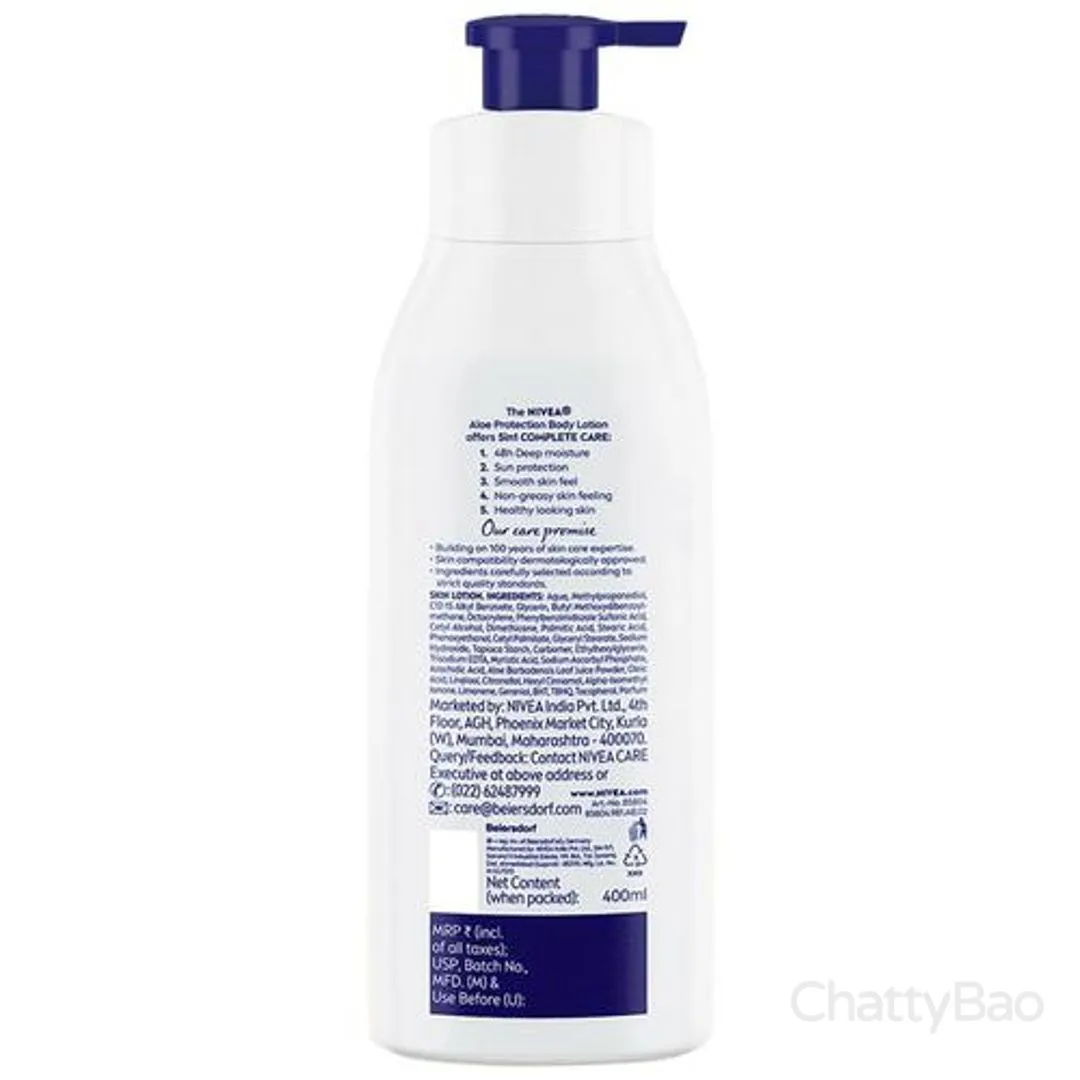 Nivea Body Lotion - Aloe Protection SPF 15 For Normal Skin 400 ml view 2