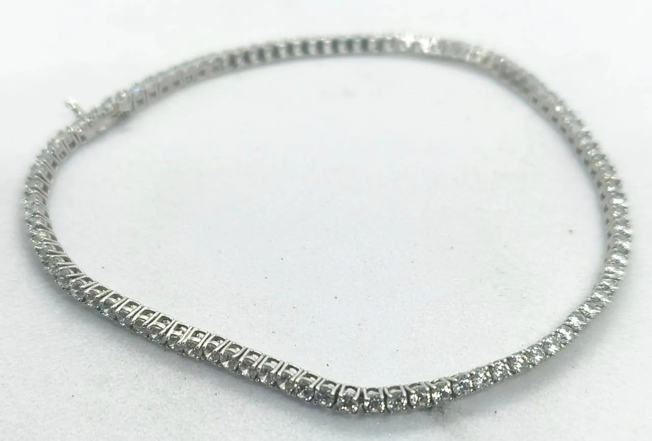 Silver Tennis Bracelet (AVTBR-01) view 3