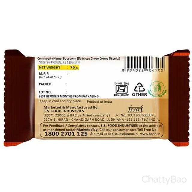 Bonn Bourbon - Choco Cream Biscuits 60 g view 2