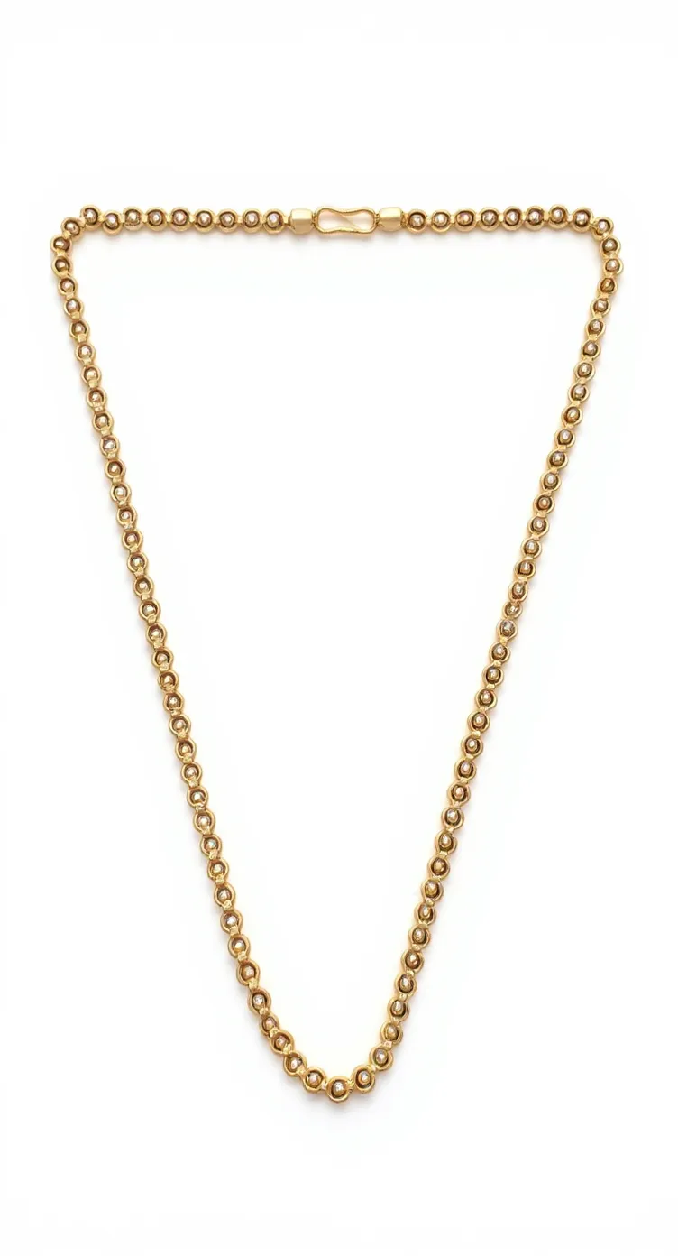 Gold Beaded Necklace view 2