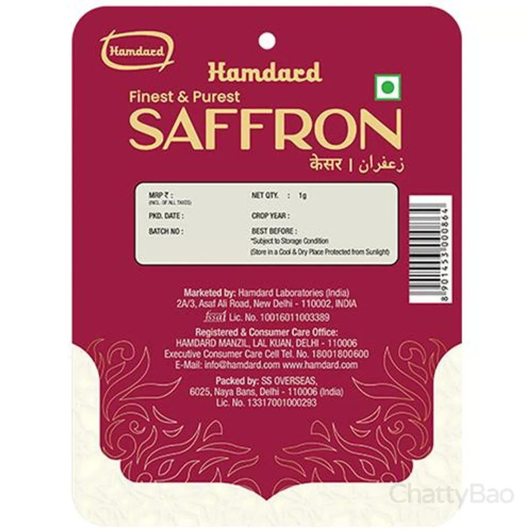 Hamdard Saffron/Kesar - Finest & Purest 1 g view 2
