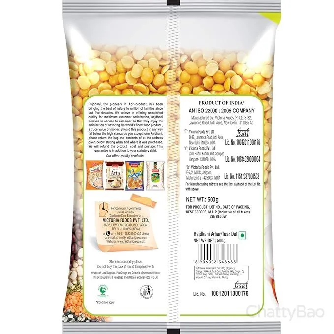 Rajdhani Arhar (Toor) Yellow Dal 500 g view 2