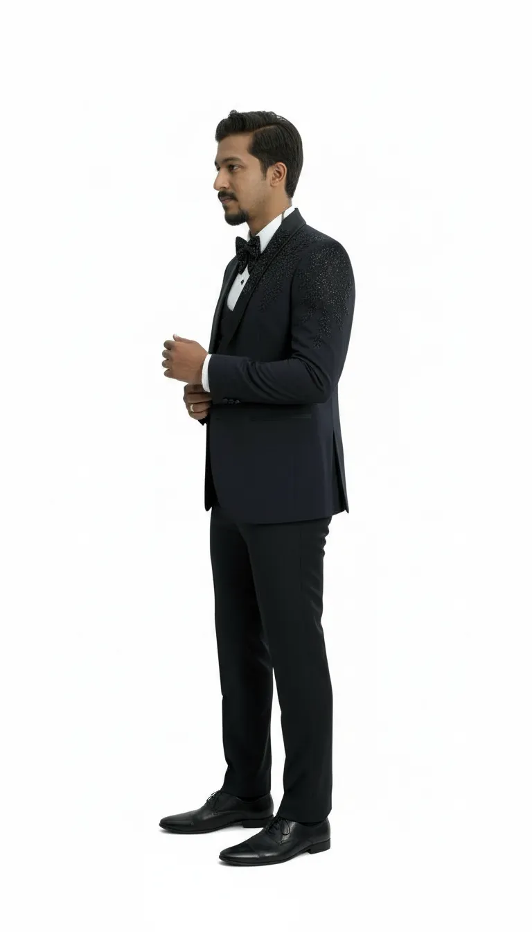 Designer Tuxedo Jet-black view 3