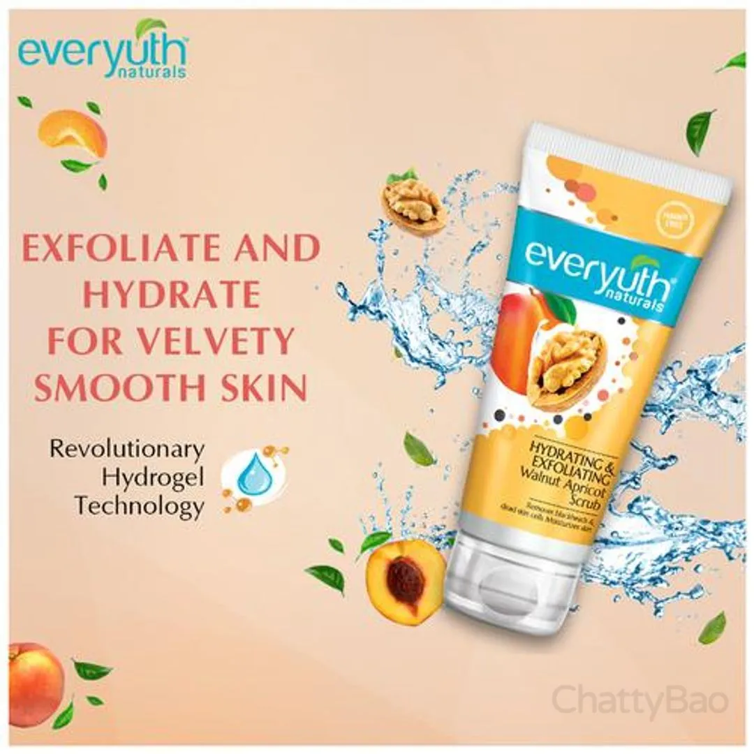 Everyuth Naturals Hydrating & Exfoliating Walnut Apricot Scrub 100 g view 3
