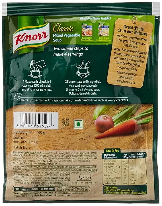 Knorr Mixed Vegetable Soup 45 g view 2