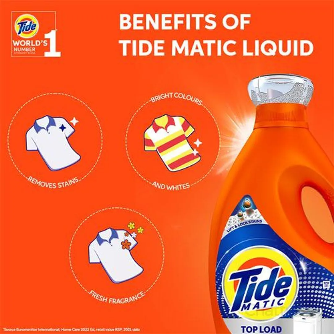 Tide Matic Liquid Detergent - Top Load 850 ml view 4