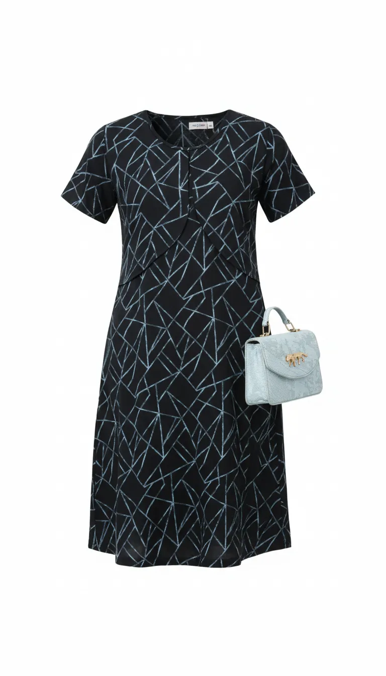 Minelli Geometric Print Dress 9532 view 2