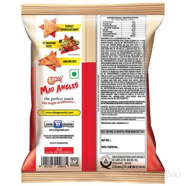 Bingo Mad Angles Chips Pizza - Aah 33 g view 2
