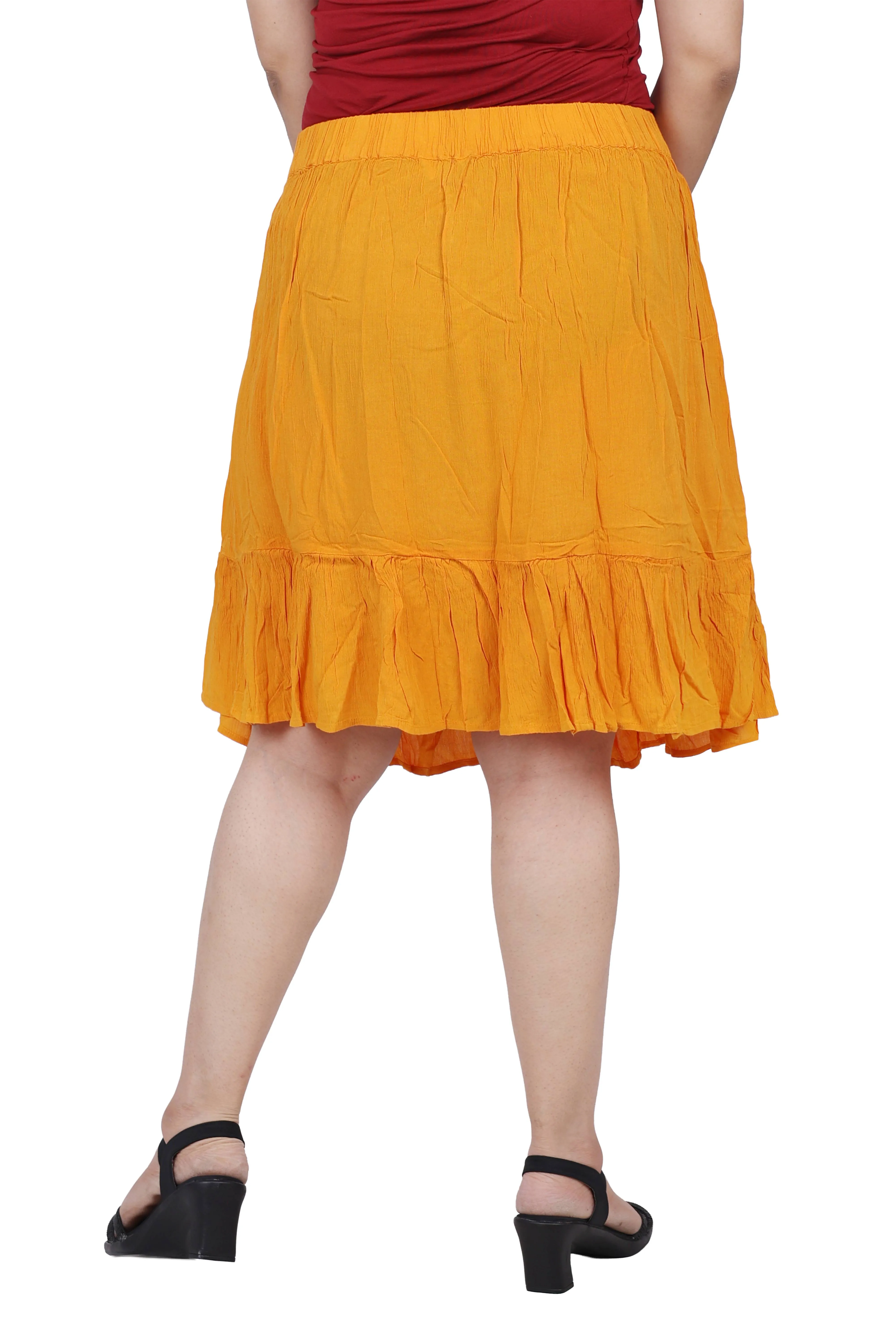 Mustard Yellow Tiered Skirt view 2