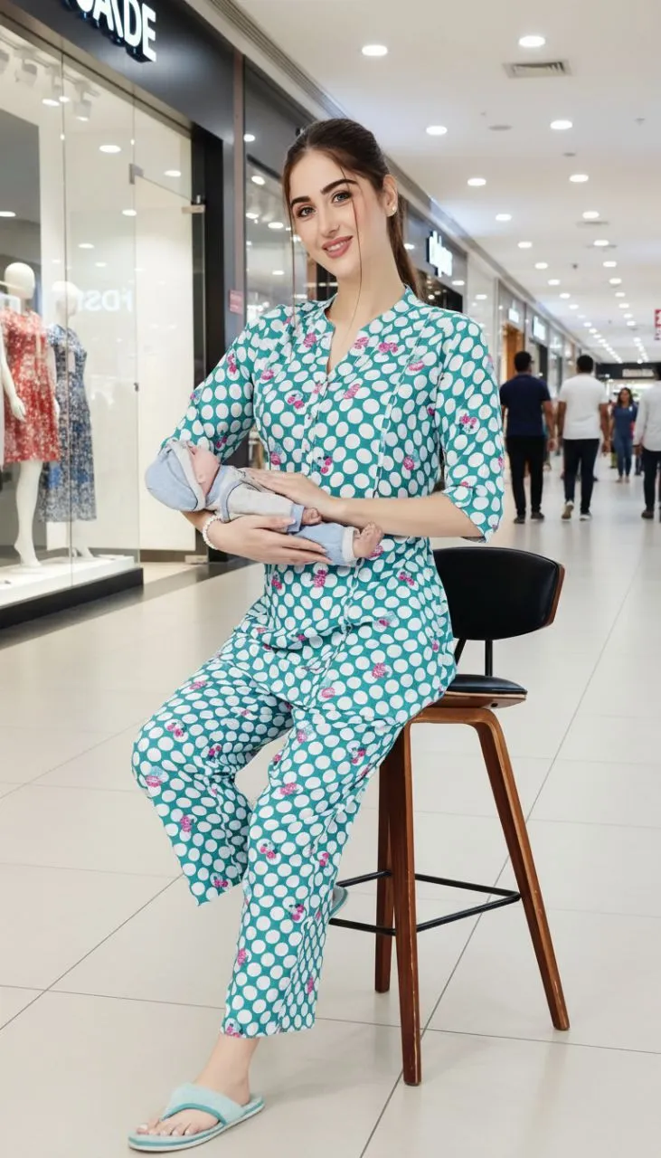 Polka Dot Maternity Jumpsuit