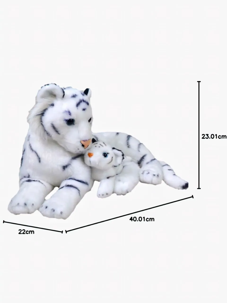 White Tiger Plush Toy Set Wild Republic view 2