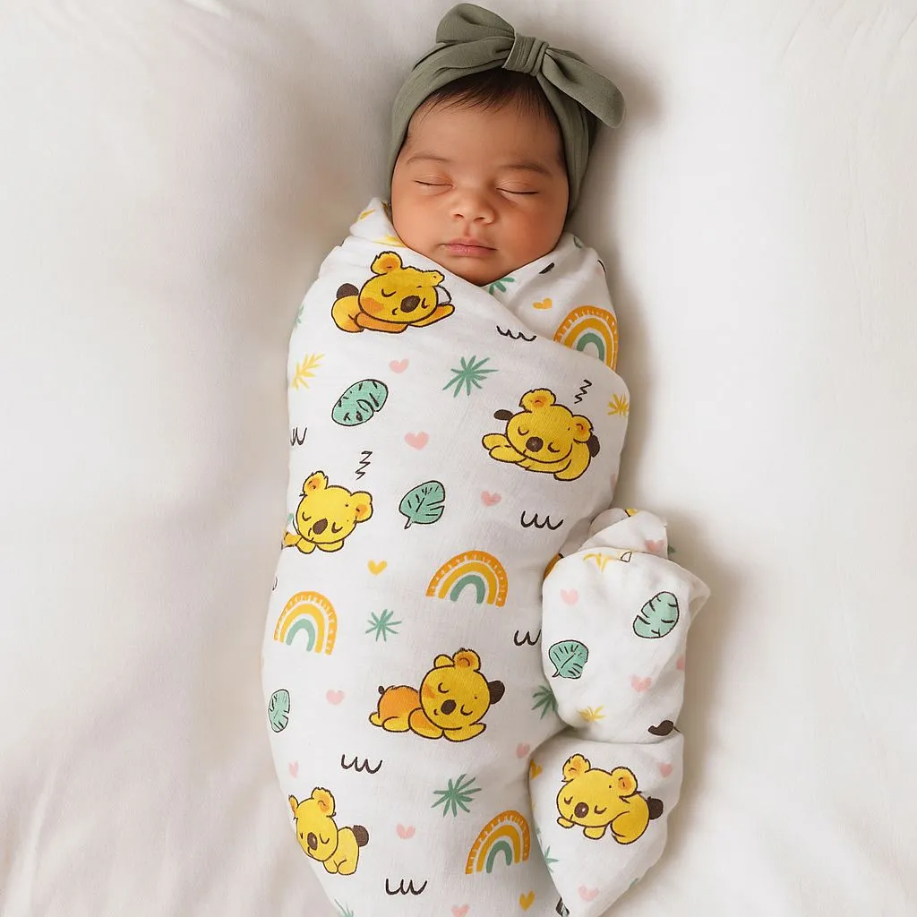 Blushbaby 100% Cotton Muslin Swaddle view 3