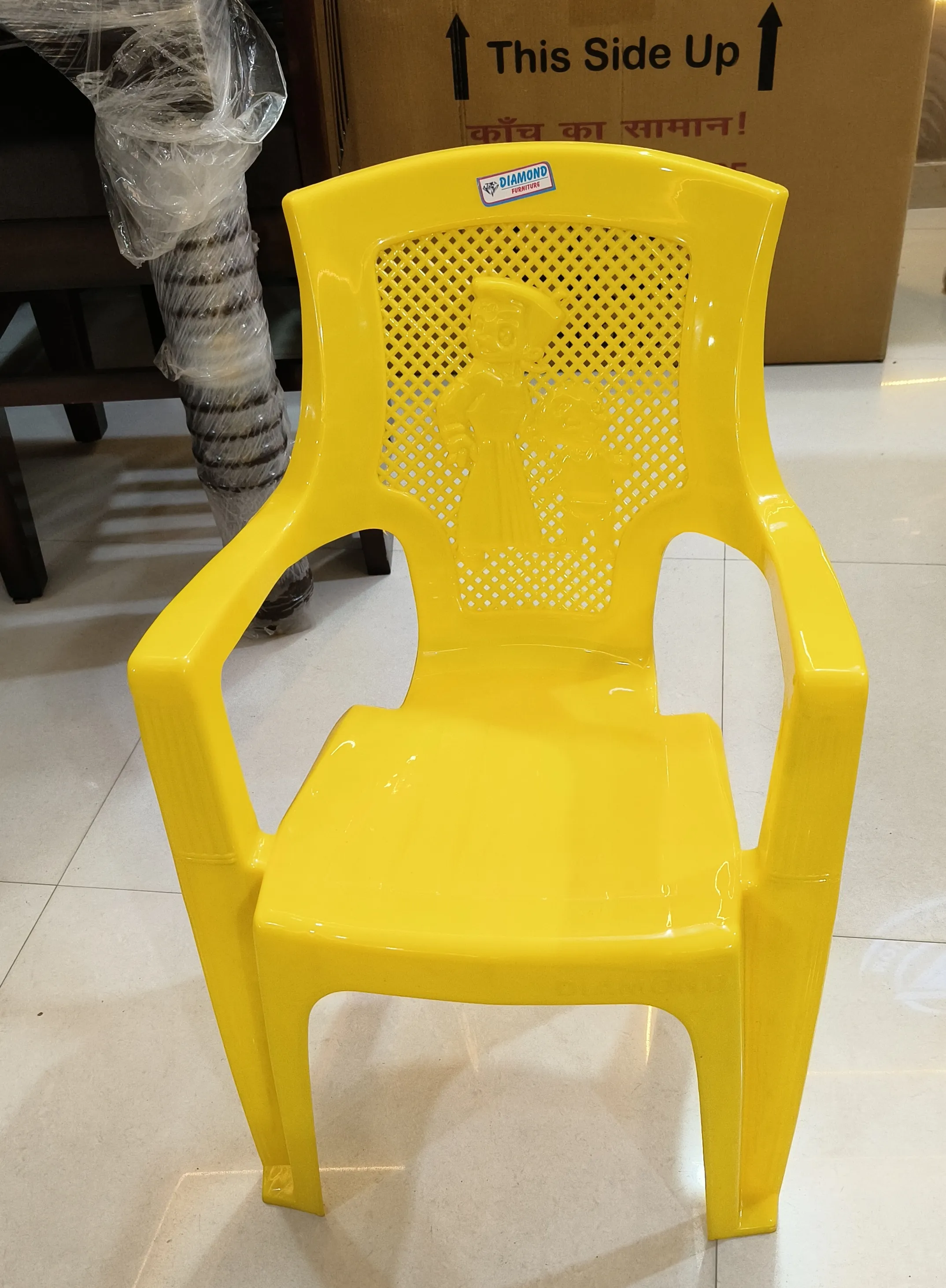 Diamond Yellow Chair view 2