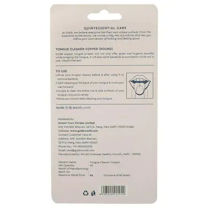 Gubb Copper Round Tongue Cleaner Scraper view 3