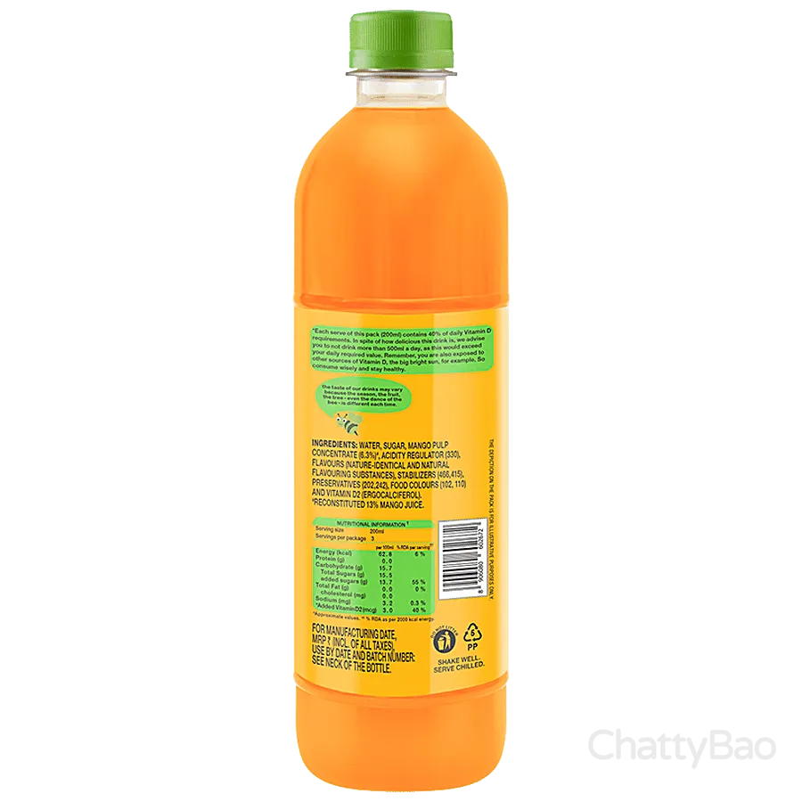 Paper Boat Swing Slurpy Mango Juice 600 ml view 2