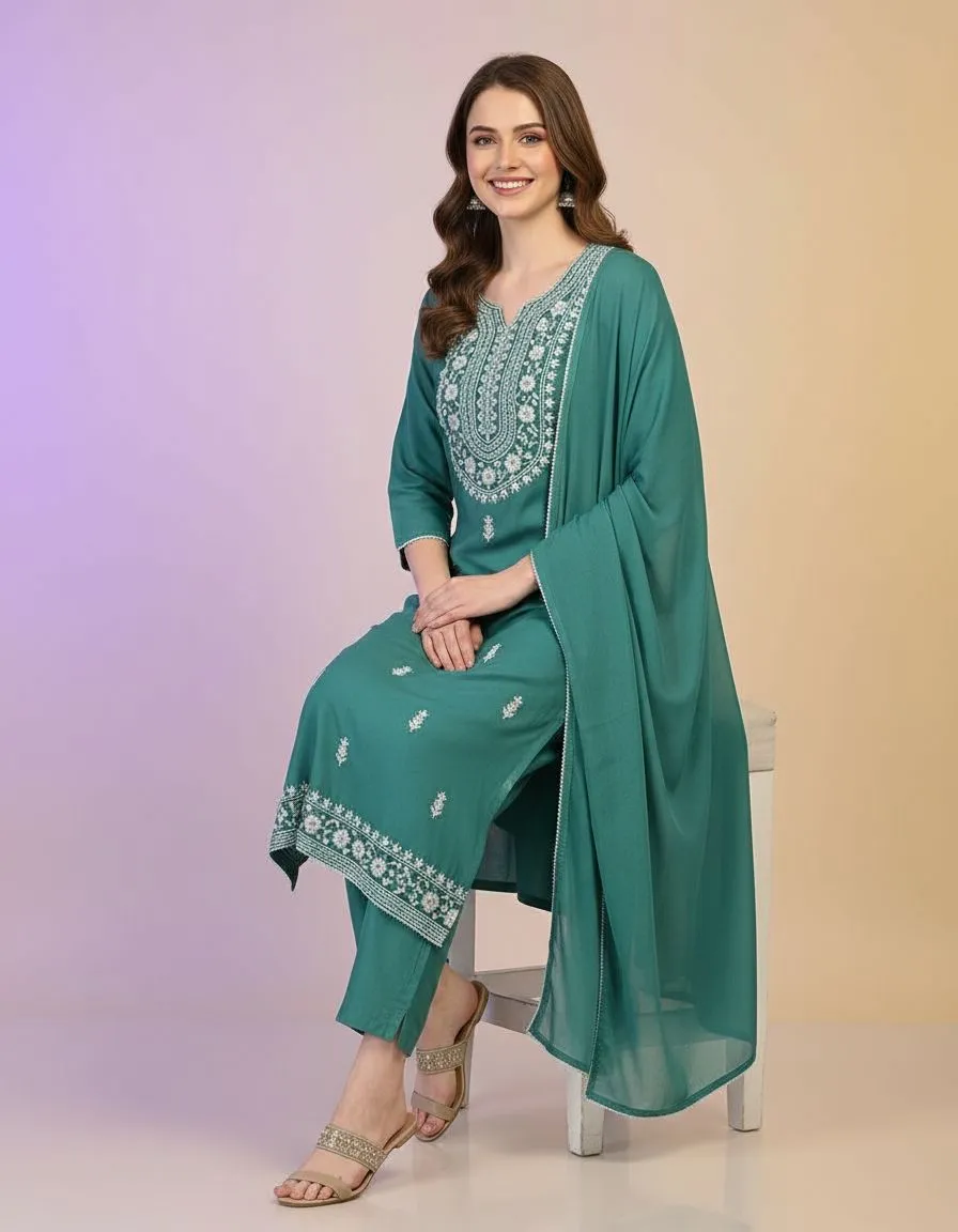 Embroidered Salwar Suit view 2