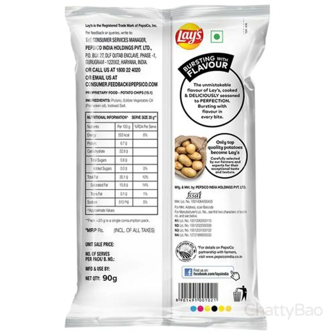 Lays Classic Salted Chips 90 g view 2