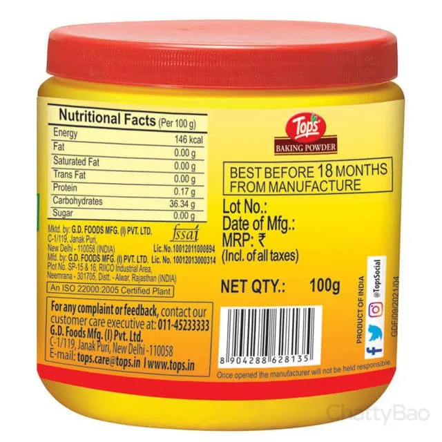 Tops Baking Powder 100 g view 2