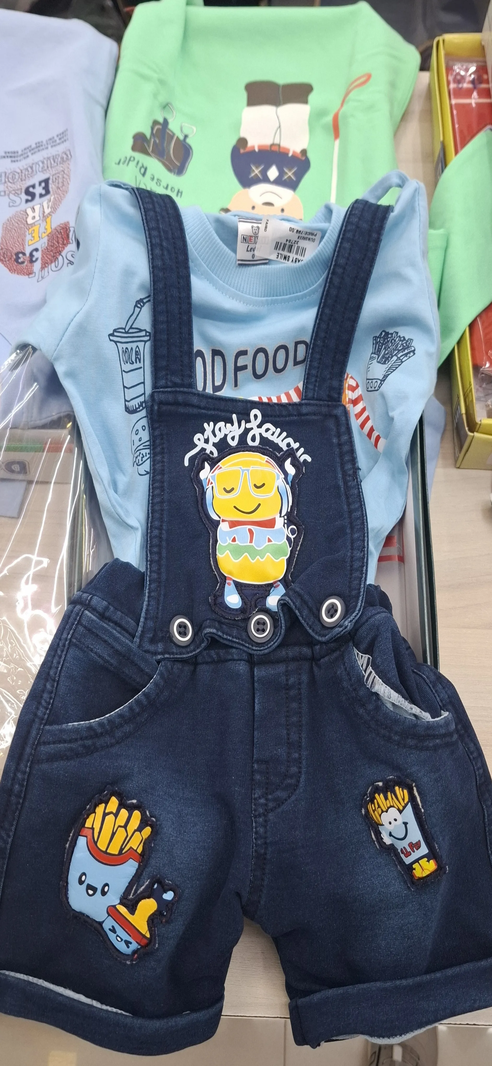 Kids Denim Overalls view 2