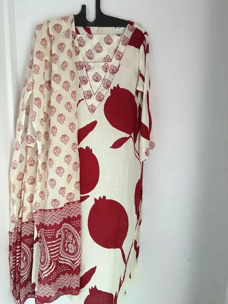 Soniya Boutique Red Pomegranate Kurti view 3