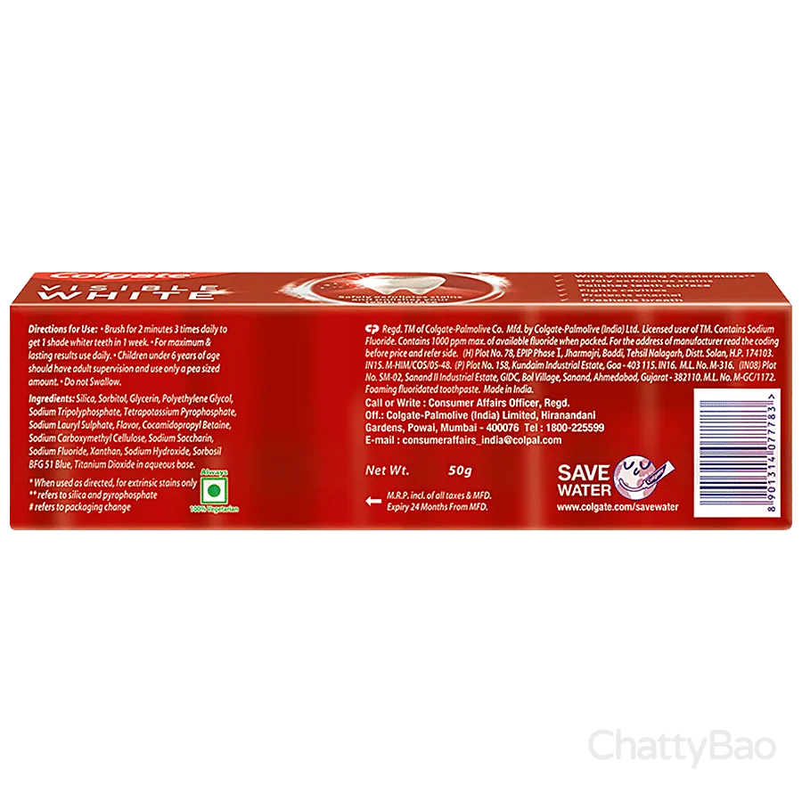 Colgate Visible White Toothpaste 50 g view 2
