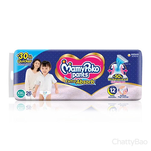 MamyPoko Pants Extra Absorb Diaper XXL 26 Pieces view 2