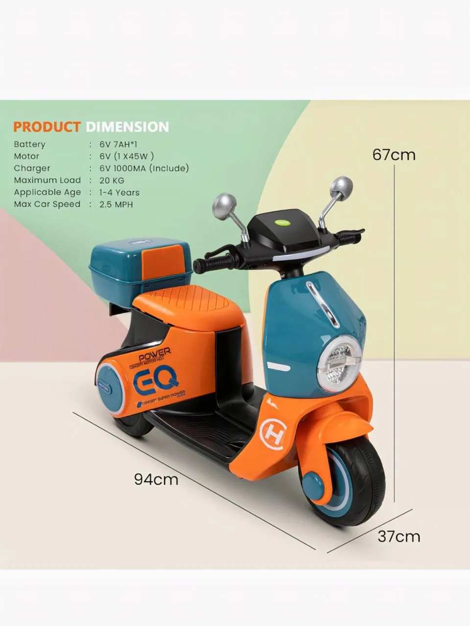 Power GQ Motorized Scooter view 3