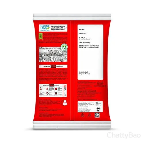 Nature Land Organics Peanuts 500 g view 2